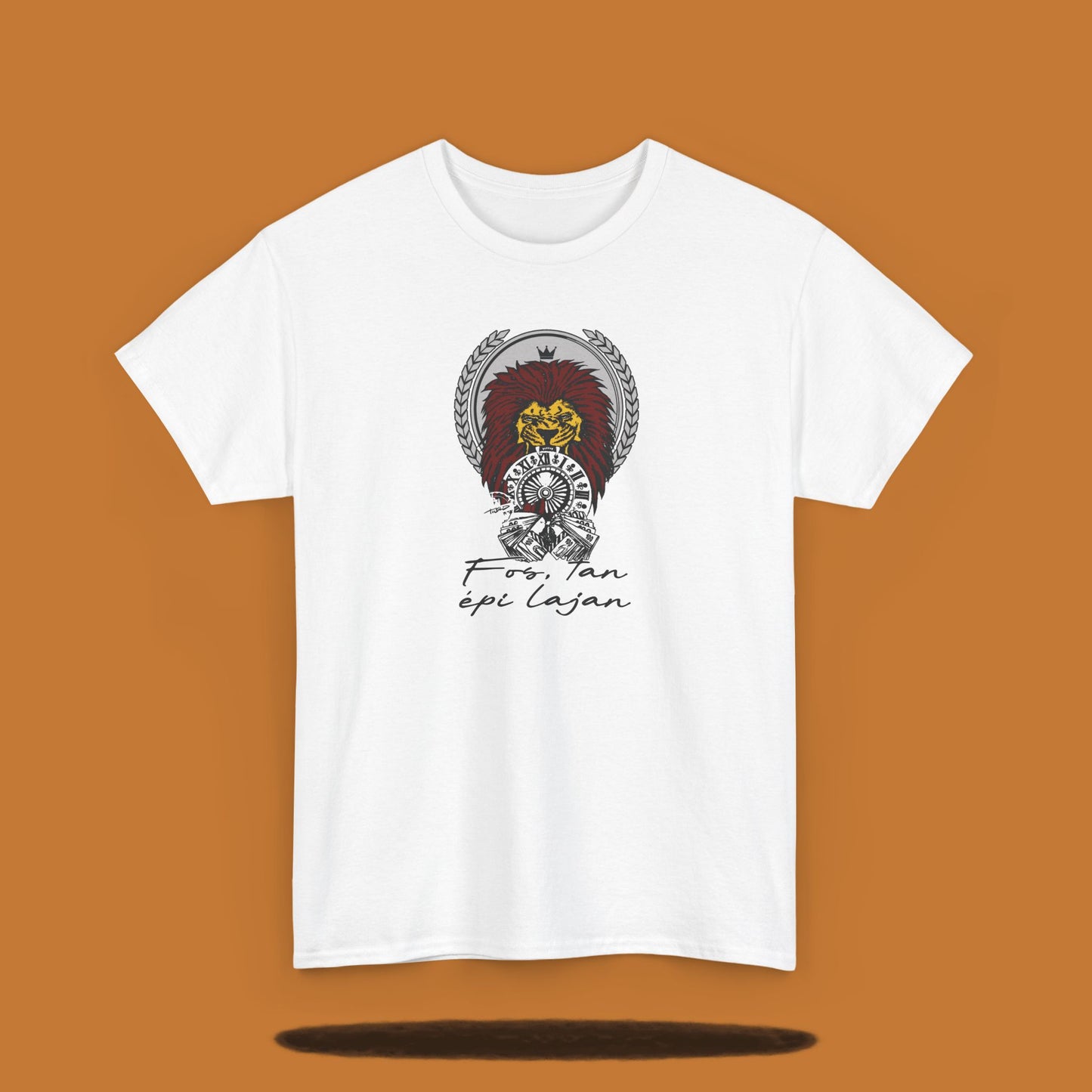 Tee-shirt imprimé Fòs, tan épi lajan