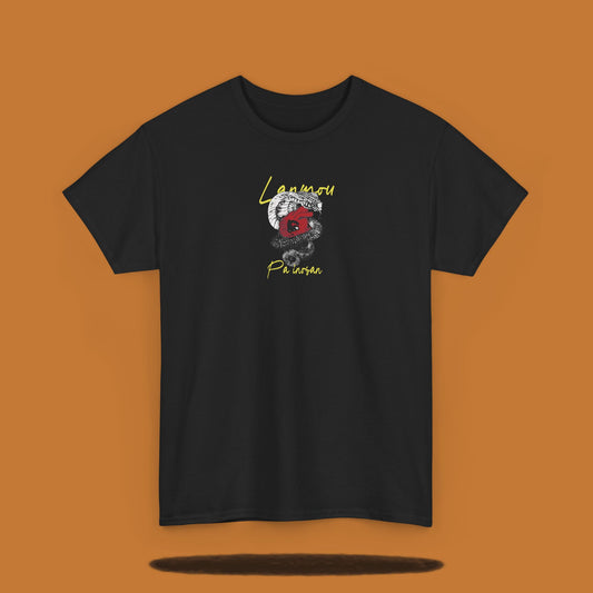 Tee-shirt imprimé Lanmou Pa Inosan