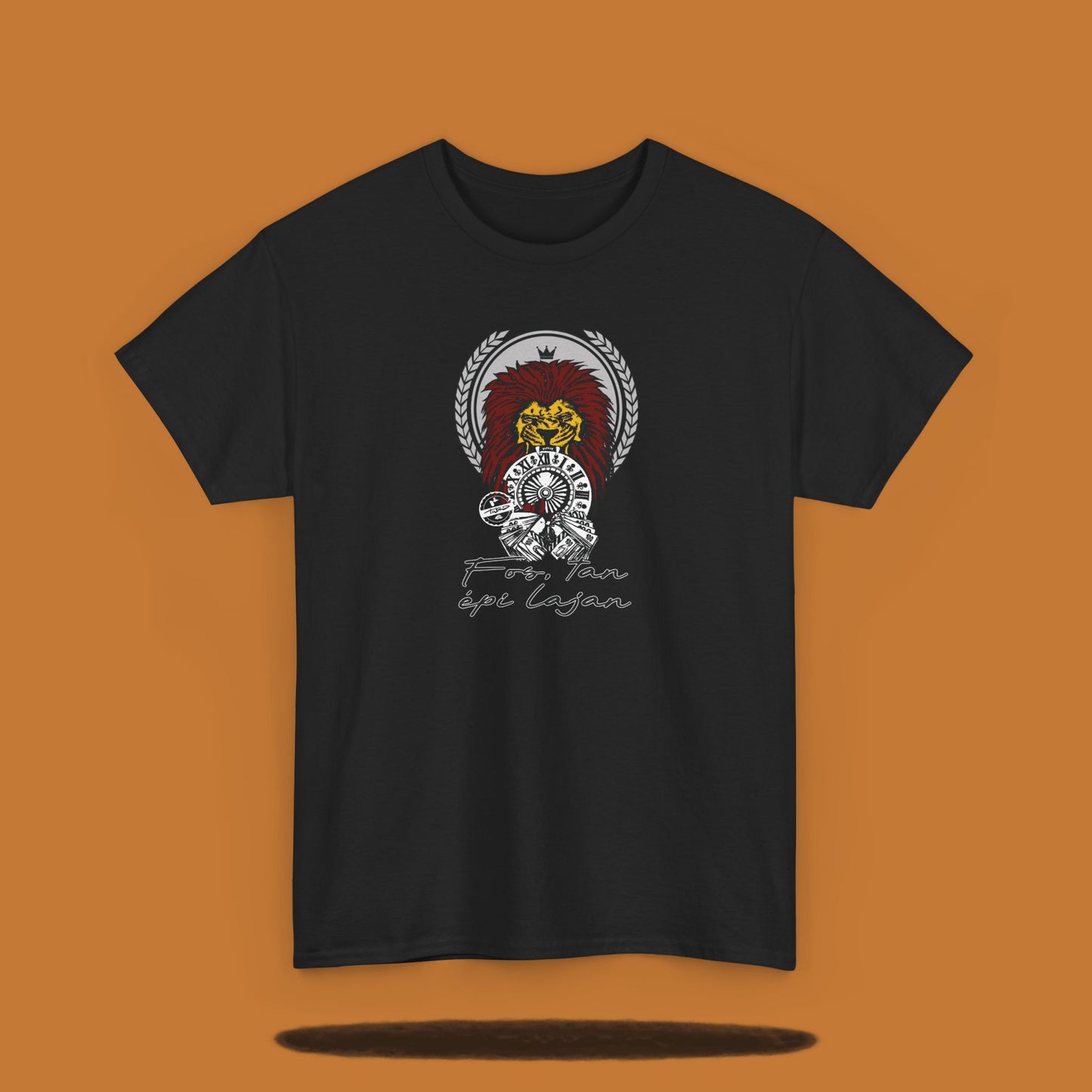 Tee-shirt imprimé Fòs, tan épi lajan